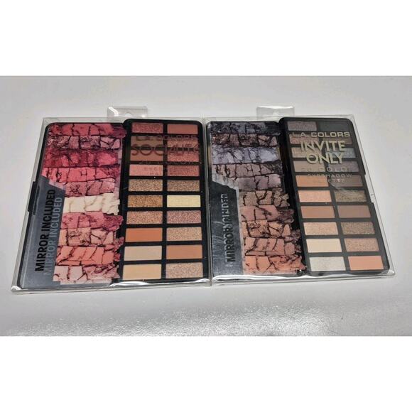L.A.COLORS INVITE ONLY 20 COLORS EYESHADOW PALETTE 0.78 OZ Lot Of 2 - Picture 1 of 4